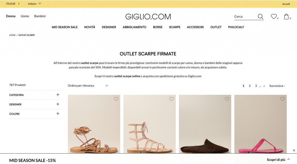 Giglio.com vendita scarpe di lusso