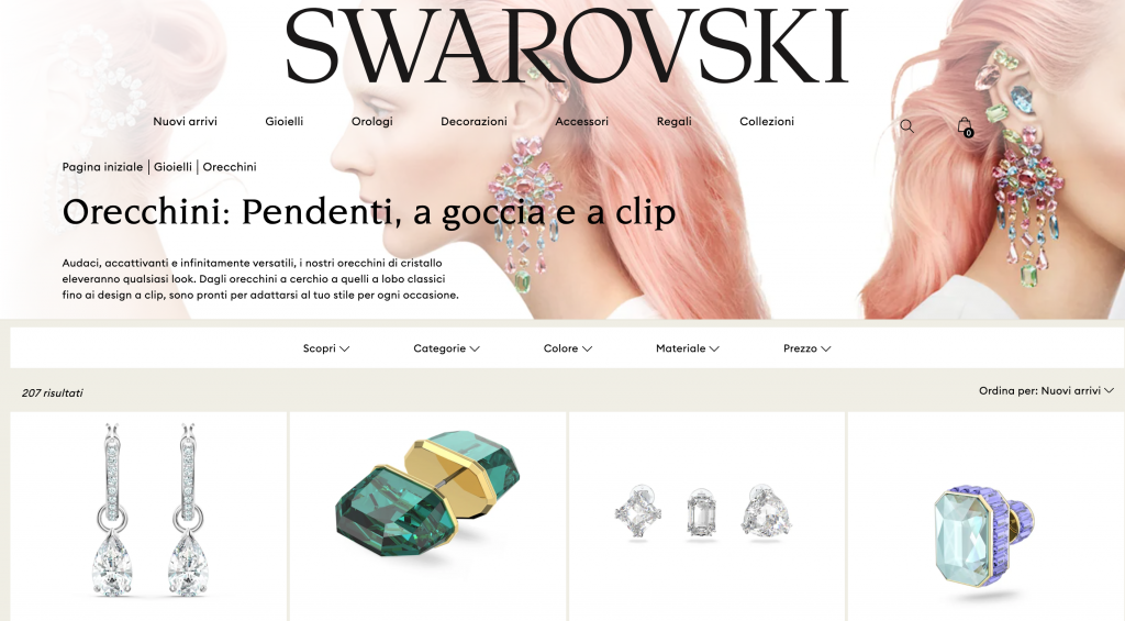 Swarovski orecchini online