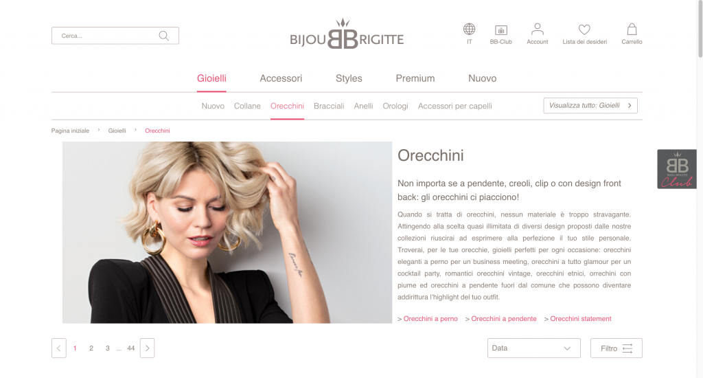 Bijou Brigitte orecchini online