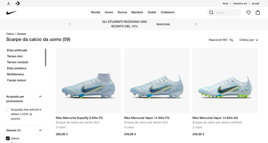 scarpe da calcio Nike